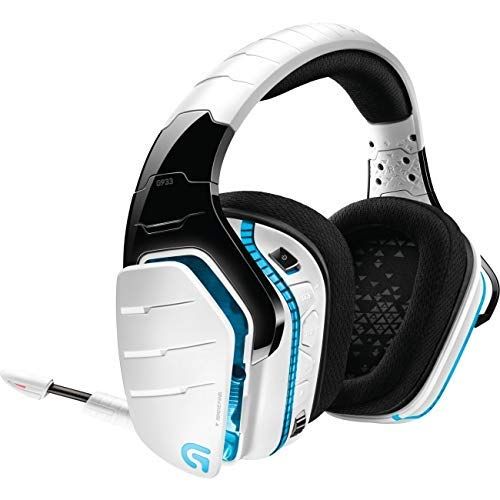 로지텍 Logitech G933 Artemis Spectrum, Wireless RGB 7.1 Dolby and DTS Headphone Surround Sound Gaming Headset, White