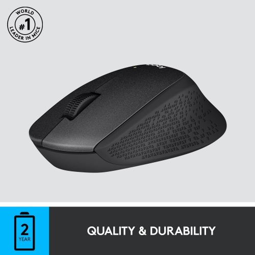 로지텍 Logitech M330 Silent Plus Wireless Mouse  Enjoy Same Click Feel with 90% Less Click Noise, 2 Year Battery Life, Ergonomic Right-Hand Shape for Computers and Laptops, USB Unifying