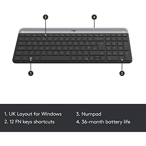 로지텍 Logitech MK470 Slim Wireless Combo - Graphite