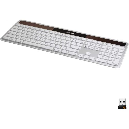 로지텍 Logitech K750 Wireless Solar Keyboard for Mac  Solar Recharging, Mac-Friendly Keyboard, 2.4GHz Wireless - Silver