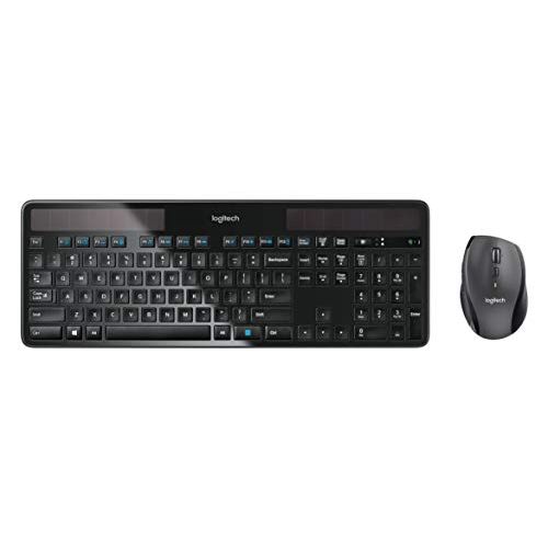 로지텍 Logitech MK750 Wireless Solar Keyboard and Wireless Marathon Mouse Combo for PC