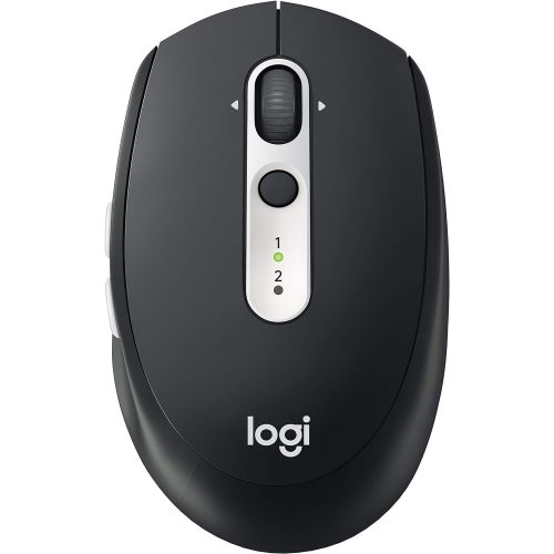 로지텍 Logitech M585 Multi-Device Wireless Mouse  Control and Move Text/Images/Files Between 2 Windows and Apple Mac Computers and Laptops with Bluetooth or USB, 2 Year Battery Life, Gra