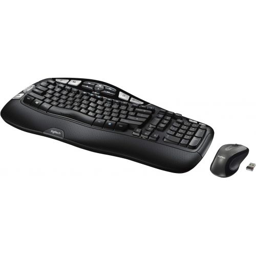 로지텍 Logitech MK550 Wireless Wave Keyboard and Mouse Combo - Includes Keyboard and Mouse, Long Battery Life, Ergonomic Wave Design