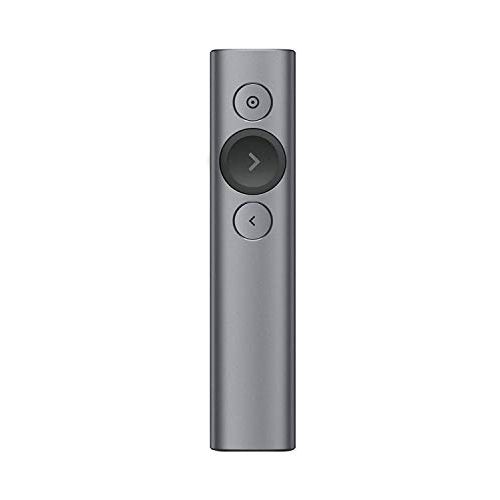 로지텍 (Discontinued) Logitech Spotlight Presentation Remote - Advanced Digital Highlighting with Bluetooth, Universal Compatibility, 30M Range and Quick Charging  Slate