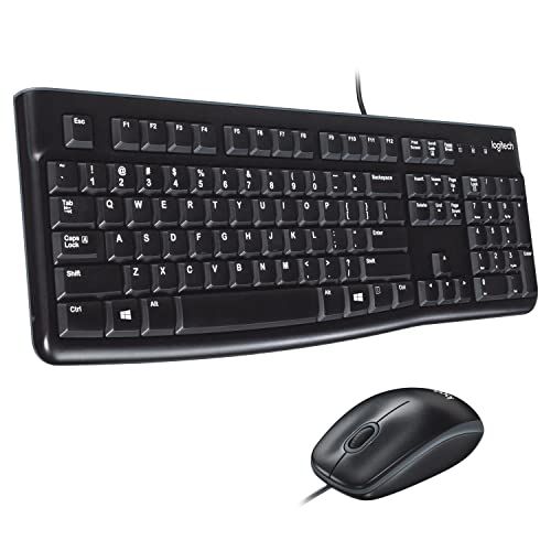 로지텍 Logitech Desktop MK120 Durable, Comfortable, USB Mouse and keyboard Combo