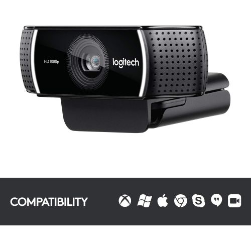 로지텍 Logitech C922 1920 x 1080pixels USB Black webcam