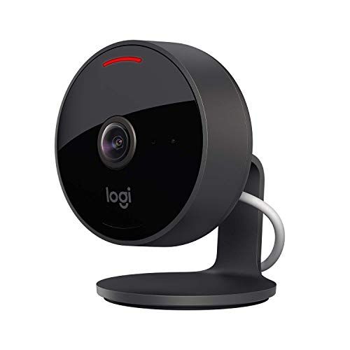 로지텍 Logitech Circle View Weatherproof Wired Home Security Camera with Logitech TrueView Video, 180° Wide Angle, 1080p HD, Night Vision, 2-Way Audio, Tilt for Privacy, Apple HomeKit Sec