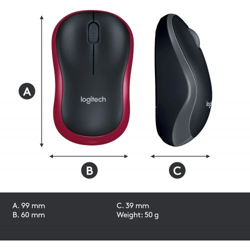 로지텍 Logitech Mouse Wireless Red M185