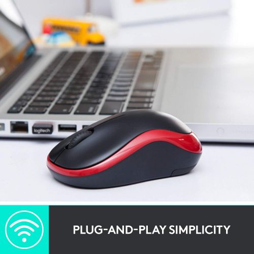 로지텍 Logitech Mouse Wireless Red M185