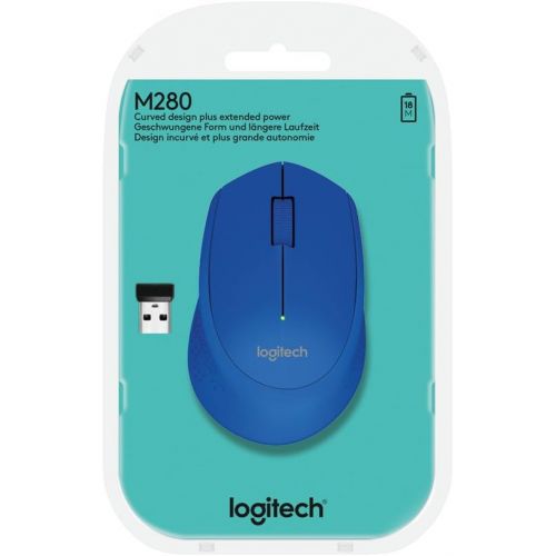 로지텍 Logitech Wireless Mouse M280 - Bleu Souris optique sans fil -