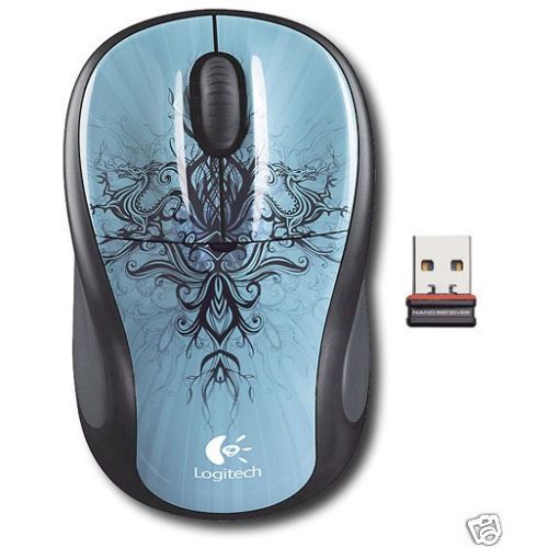 로지텍 Logitech M305 Nano Wireless Notebook Mouse BLUE/BLACK DRAGON