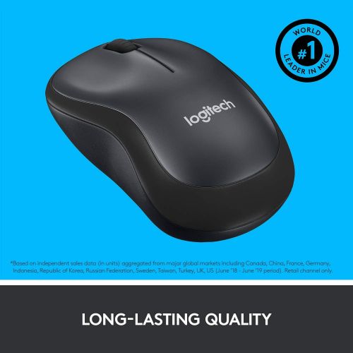 로지텍 Logitech M221 Silent Wireless Mouse- Charcoal