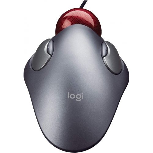 로지텍 Logitech Wired Mouse Ball Desktop 3-Button Black