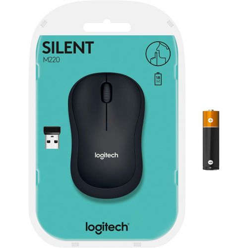 로지텍 Logitech M220 Silent Mouse, Wireless Black