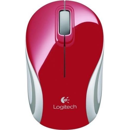 로지텍 Logitech Wireless Mini Mouse M187 - Optical - Wireless - Radio Frequency - 2.40 GHz - Red - USB - 1000 dpi - Scroll Wheel - 3 Button(s) - Symmetrical - WEEE, RoHS, TAA Compliance