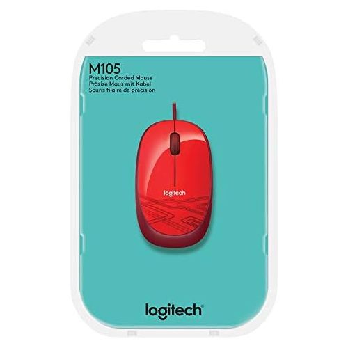 로지텍 Logitech 910-002945 Mouse M105 - Red