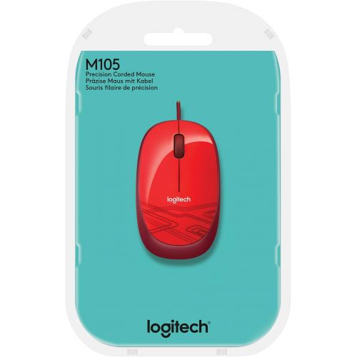 로지텍 Logitech 910-002945 Mouse M105 - Red