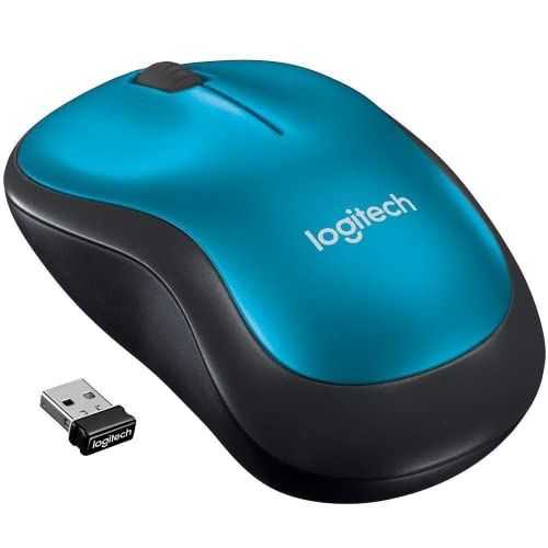 로지텍 Logitech M185 Wireless Optical Mouse 2.4 GHz, Blue (910-003636)