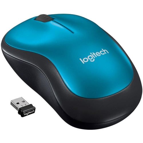 로지텍 Logitech M185 Wireless Optical Mouse 2.4 GHz, Blue (910-003636)