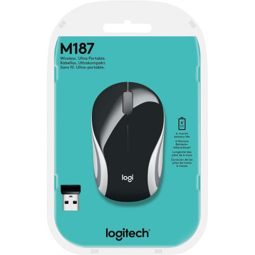 로지텍 Logitech M187 Mouse - Wireless - Black - Radio Frequency - USB