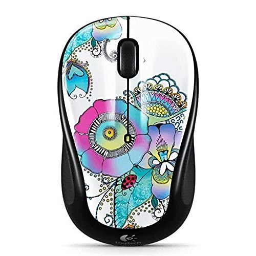 로지텍 Logitech M317 Lady on The Lily Wireless Mouse - Multicolor (910-003702)