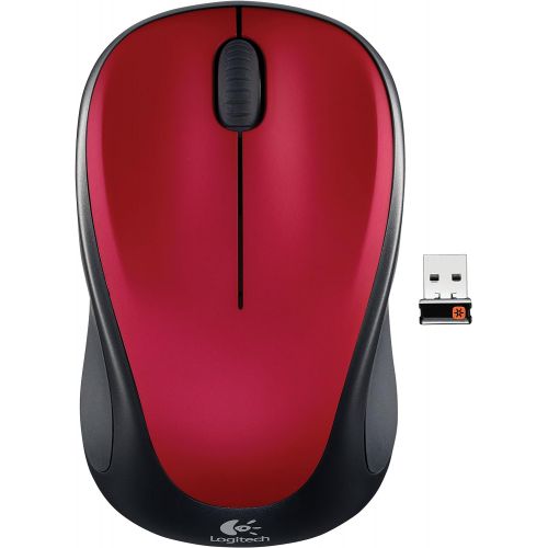 로지텍 Logitech Wireless Mouse m317 with Unifying Receiver, Red