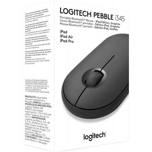 로지텍 Logitech Pebble i345 Wireless Bluetooth Mouse for iPad - Graphite