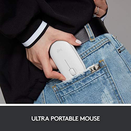 로지텍 Logitech Pebble i345 Wireless Bluetooth Mouse for iPad - Off White