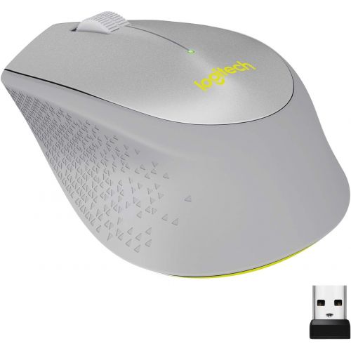 로지텍 Logitech M330 SILENT PLUS Wireless Mouse, 2.4GHz with USB Nano Receiver, 1000 DPI Optical Tracking, 2-year Battery Life, Compatible with PC, Mac, Laptop, Chromebook - Gray