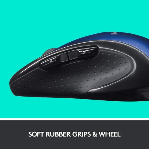 로지텍 Logitech M510 Wireless Computer Mouse ? Comfortable Shape with USB Unifying Receiver, with Back/Forward Buttons and Side-to-Side Scrolling, Blue