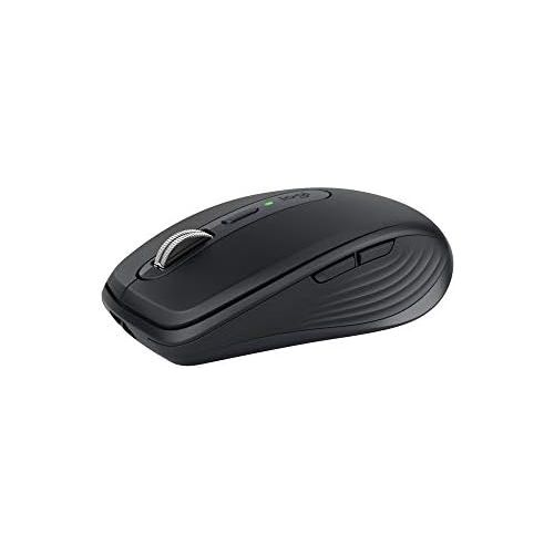 로지텍 Logitech MX Anywhere 3 Compact Performance Mouse, Wireless, Comfort, Fast Scrolling, Any Surface, Portable, 4000DPI, Customizable Buttons, USB-C, Bluetooth - Graphite