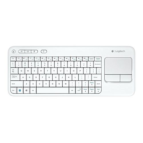 로지텍 Logitech Wireless Touch Keyboard K400 Plus white (US International)