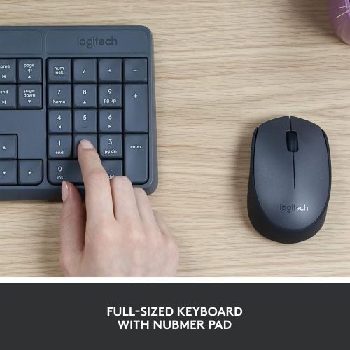 로지텍 Logitech Mk235 Wireless Keyboard and Mouse Combo Grey