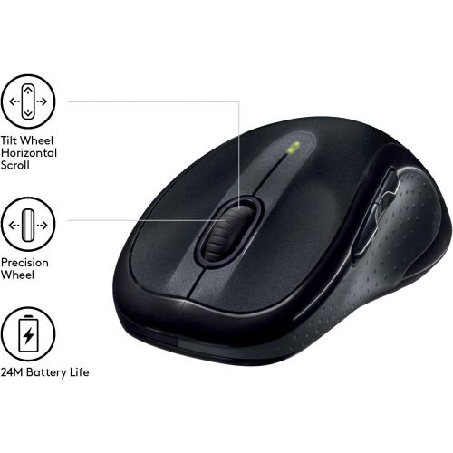 로지텍 Logitech M510 Mouse, Wireless Black, 910-001825 (Black)