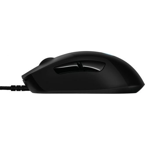 로지텍 Logitech G403 Hero Wired Gaming Mouse, Hero 16K Sensor, 16000 DPI, RGB Backlit Keys, Adjustable Weights, 6 Programmable Buttons, On-Board Memory, Braided Cable, PC/Mac/Laptop - Bla