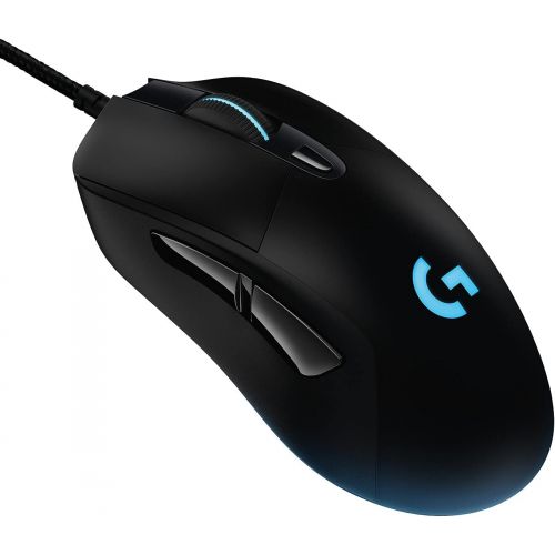 로지텍 Logitech G403 Hero Wired Gaming Mouse, Hero 16K Sensor, 16000 DPI, RGB Backlit Keys, Adjustable Weights, 6 Programmable Buttons, On-Board Memory, Braided Cable, PC/Mac/Laptop - Bla