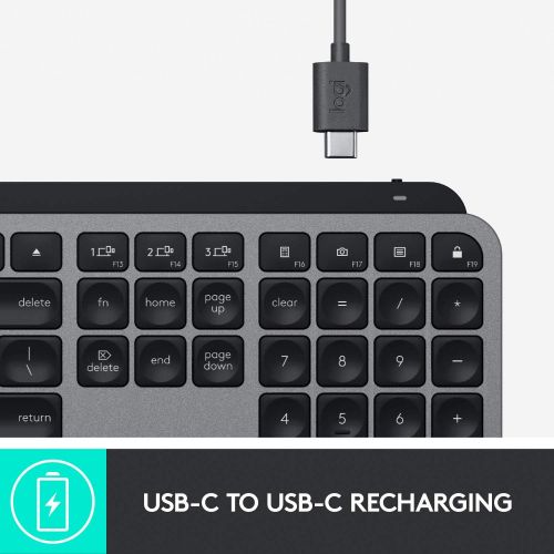 로지텍 Logitech MX Keys Advanced Illuminated Wireless Keyboard for Mac - Bluetooth/USB