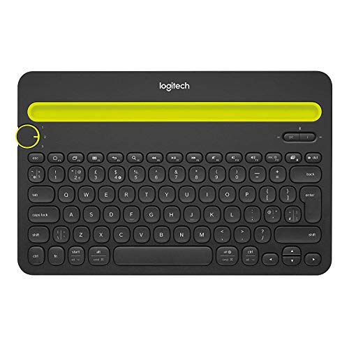 로지텍 Logitech Wireless Bluetooth Keyboard for Multi-Devices K480 - Works with Windows, Mac, iPad Tablet, Android and Smartphones - Bulk Packaging - Black