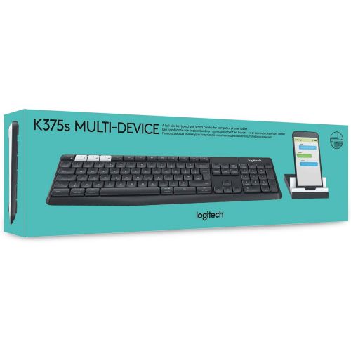 로지텍 Logitech K375s Multi-Device Wireless Keyboard and Stand Combo