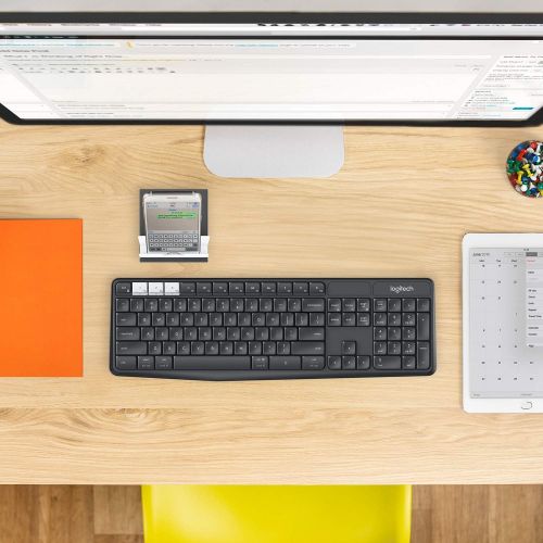 로지텍 Logitech K375s Multi-Device Wireless Keyboard and Stand Combo