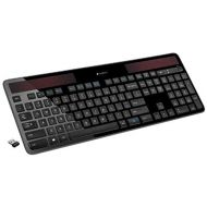 Logitech K750 Wireless Solar Keyboard for Windows Solar Recharging Keyboard Black, Not for Mac (Windows Black)