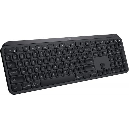 로지텍 Logitech MX Keys Advanced Wireless Illuminated Keyboard with Knox Gear 4 Port USB Hub Bundle (2 Items)