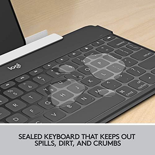 로지텍 Logitech Keys-to-Go Super-Slim and Super-Light Bluetooth Keyboard for iPhone, iPad, Mac and Apple TV, Including iPad Air 5th Gen (2022) - Classic Blue