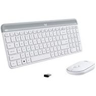 Logitech MK470 Slim Wireless Keyboard and Mouse Combo - Low Profile Compact Layout, Ultra Quiet Operation, 2.4 GHz USB Receiver with Plug and Play Connectivity, Long Battery Life -