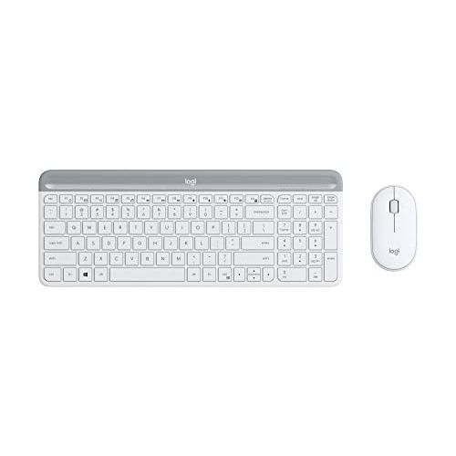 로지텍 Logitech MK470 Slim Wireless Keyboard and Mouse Combo - Low Profile Compact Layout, Ultra Quiet Operation, 2.4 GHz USB Receiver with Plug and Play Connectivity, Long Battery Life -