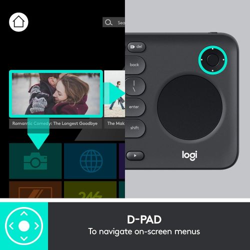 로지텍 Logitech K600 TV - TV Keyboard with Integrated Touchpad and D-Pad Compatible with Smart TV - Graphite Black