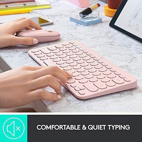 로지텍 Logitech K380 Multi-Device Wireless Bluetooth Keyboard for Mac - Rose