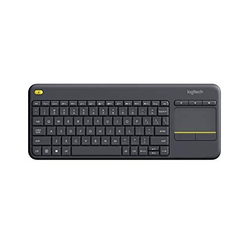 로지텍 Logitech K400 Plus Keyboard, Dutch Wireless Touch, Black, 920-007145 (Wireless Touch, Black)