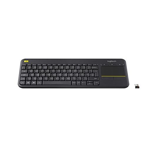 로지텍 Logitech K400 Plus Keyboard, France Wireless Touch, Black, 920-007129 (Wireless Touch, Black)