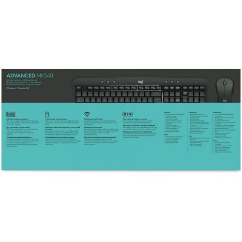 로지텍 Logitech MK540 Advanced Wireless USB Spanish Keyboard and Mouse Set - 920-008673